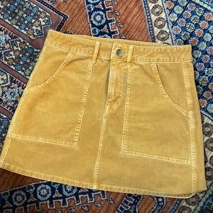 American Eagle High-Rise A-Line Corduroy Skirt